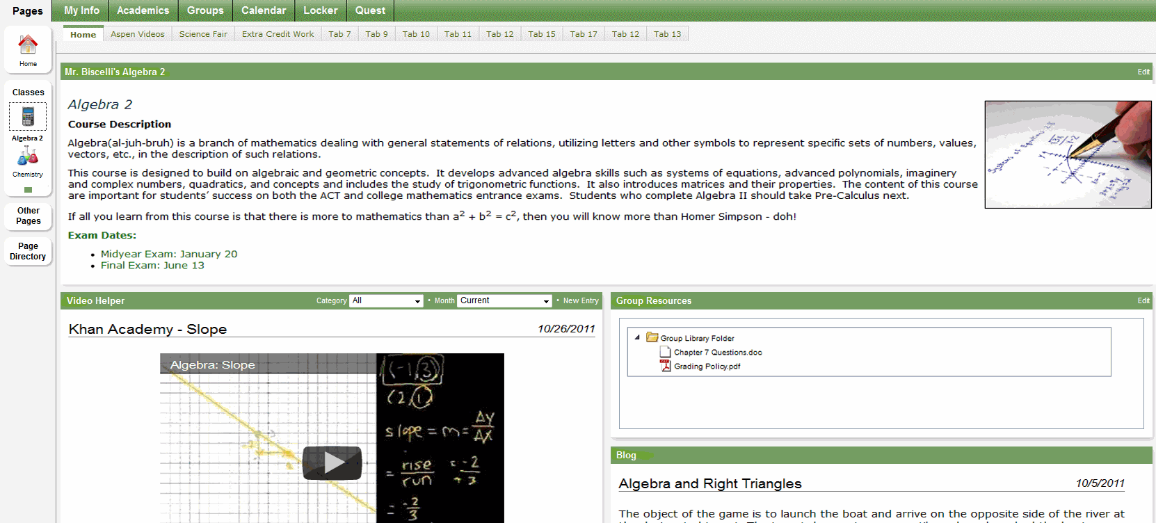 Examples of Pages